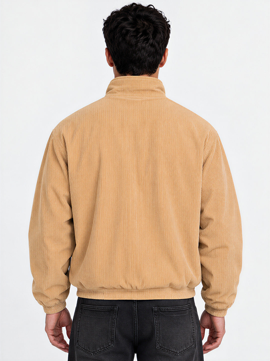 Men's Solid Regular Fit Corduroy Jacket