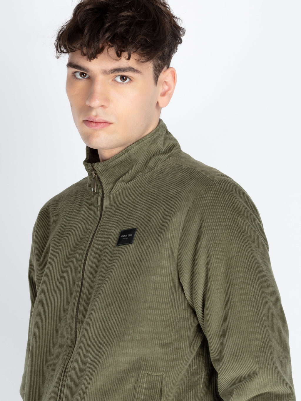 Mens Solid Open Front Jacket