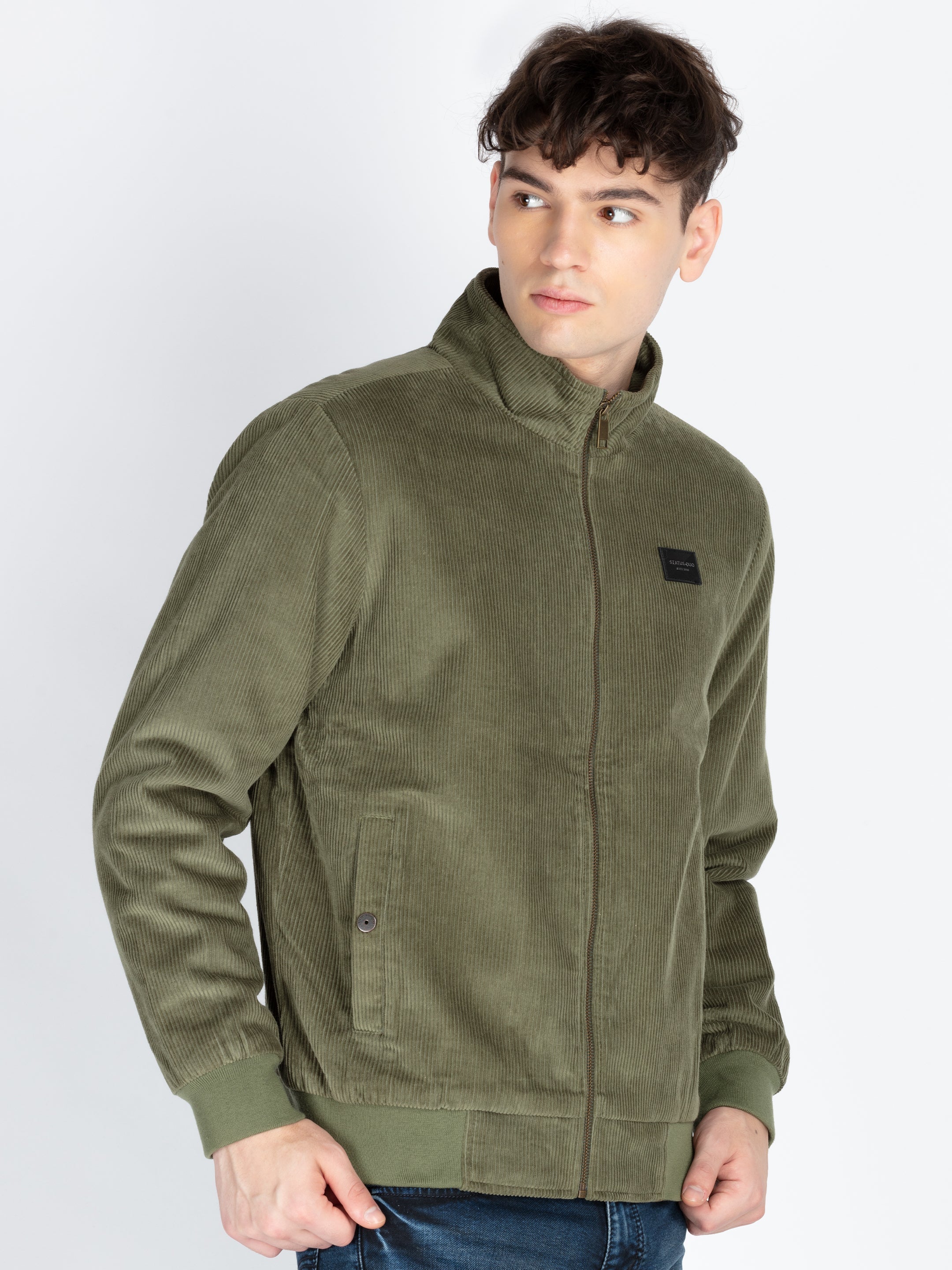 Mens Solid Open Front Jacket Secondary image