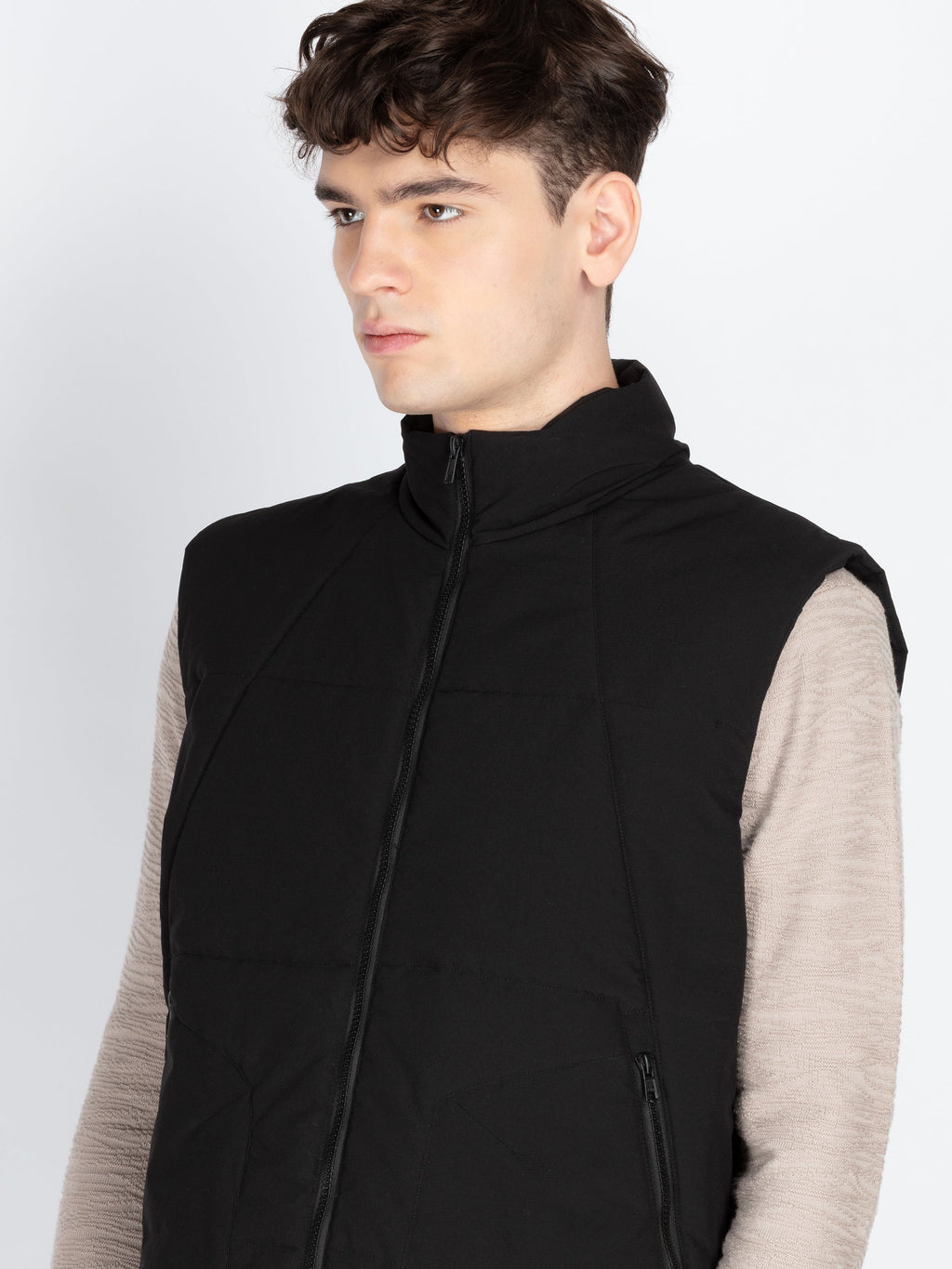 Men's Solid Open Front Jacket