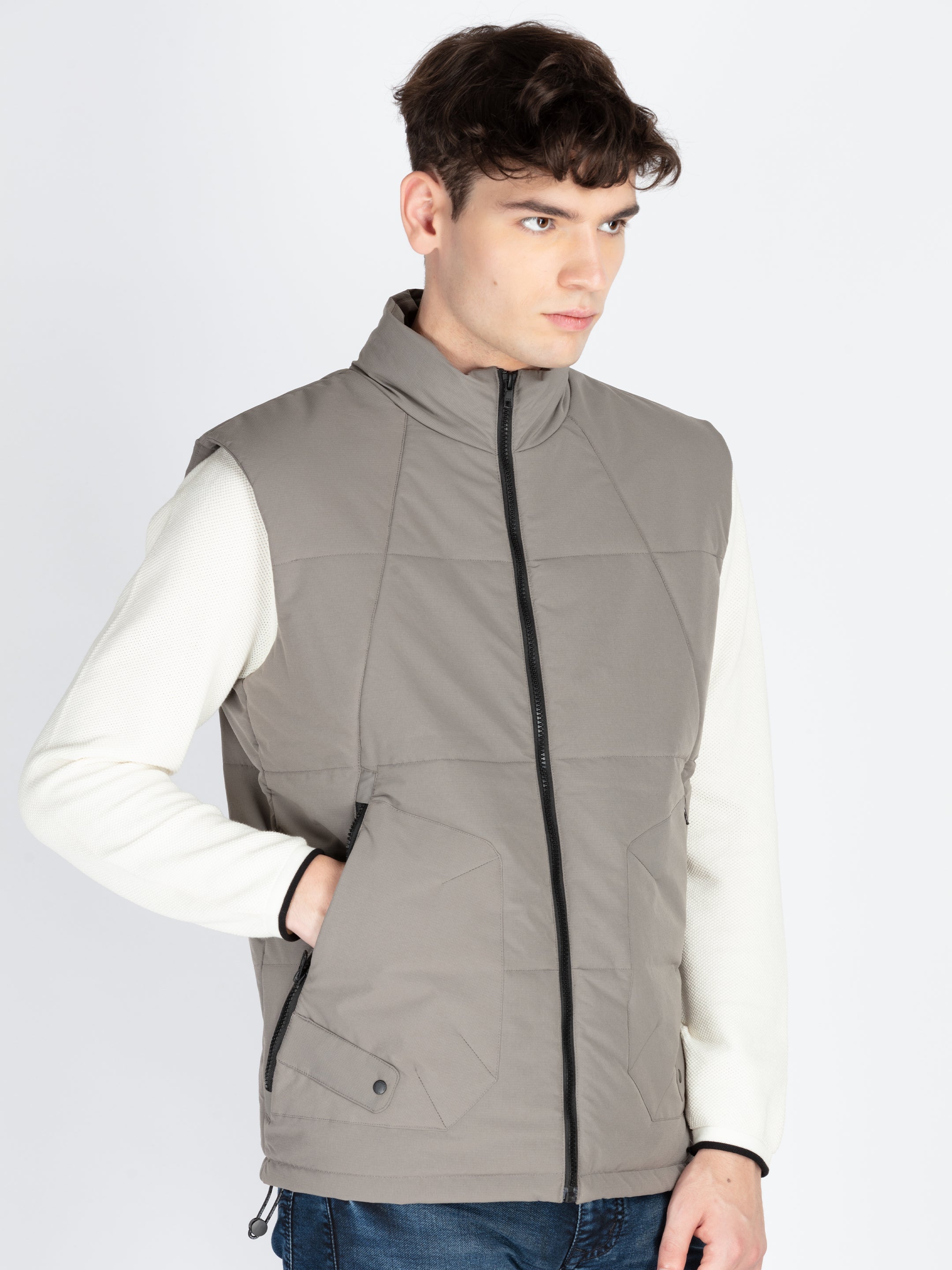 Mens Solid Open Front Jacket Secondary image