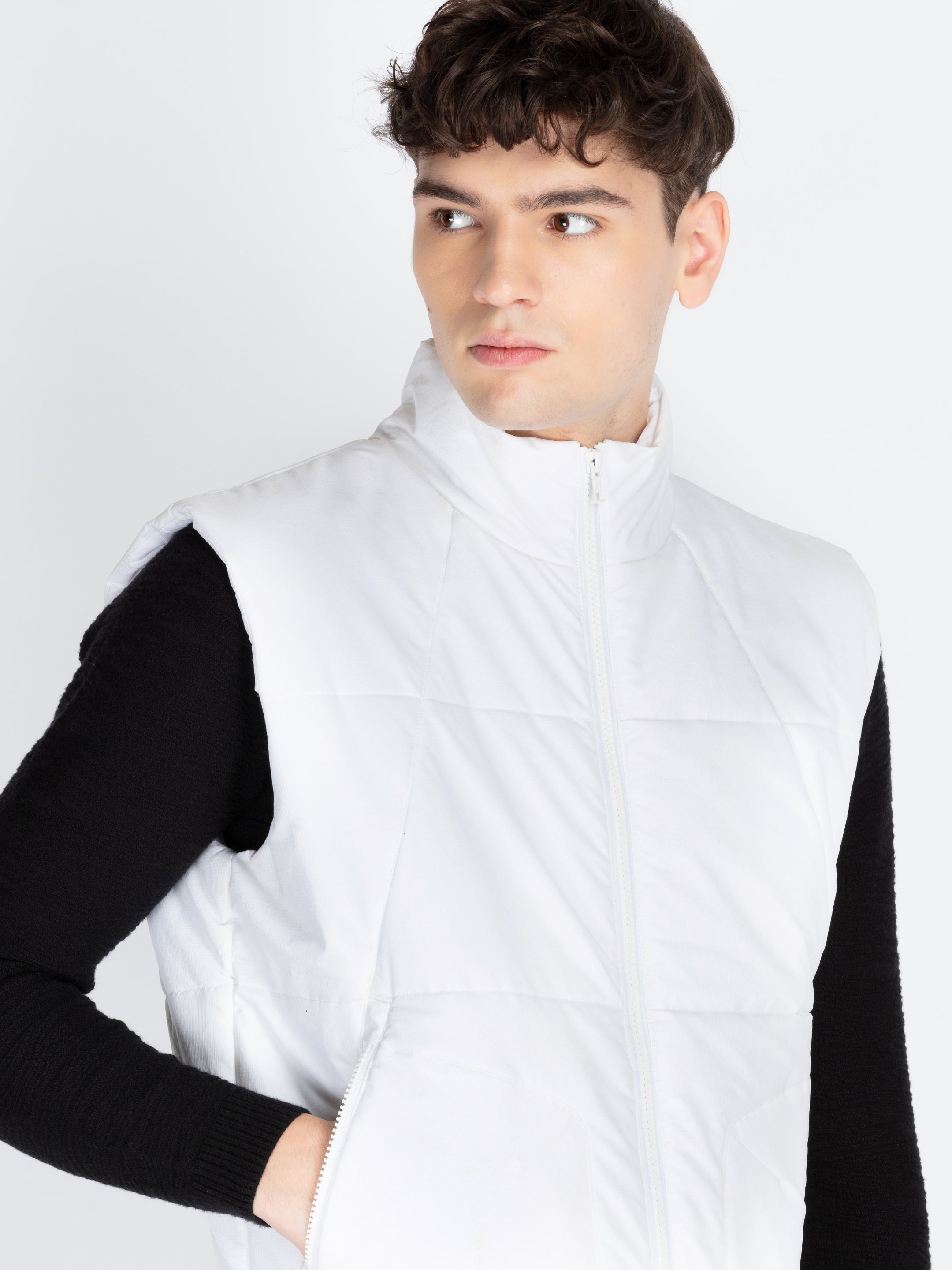 Mens Solid Open Front Jacket