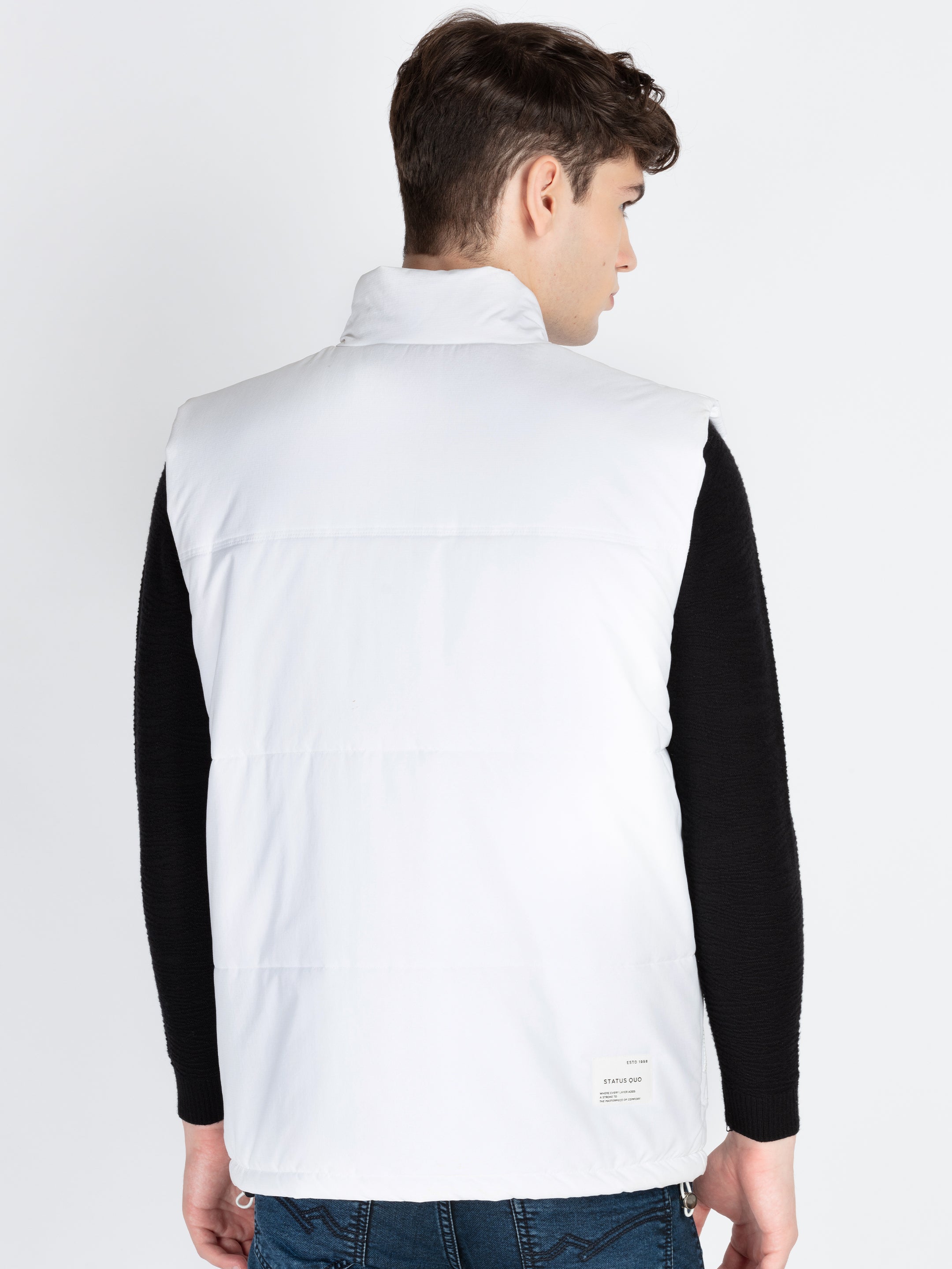 Mens Solid Open Front Jacket