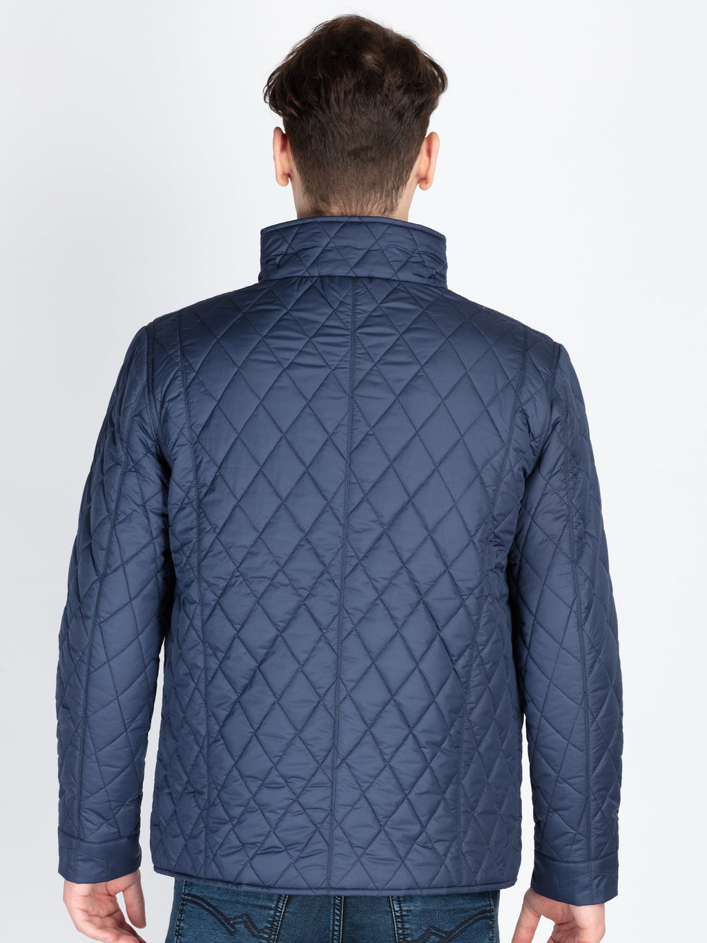 Mens Self Design Quilted Jacket