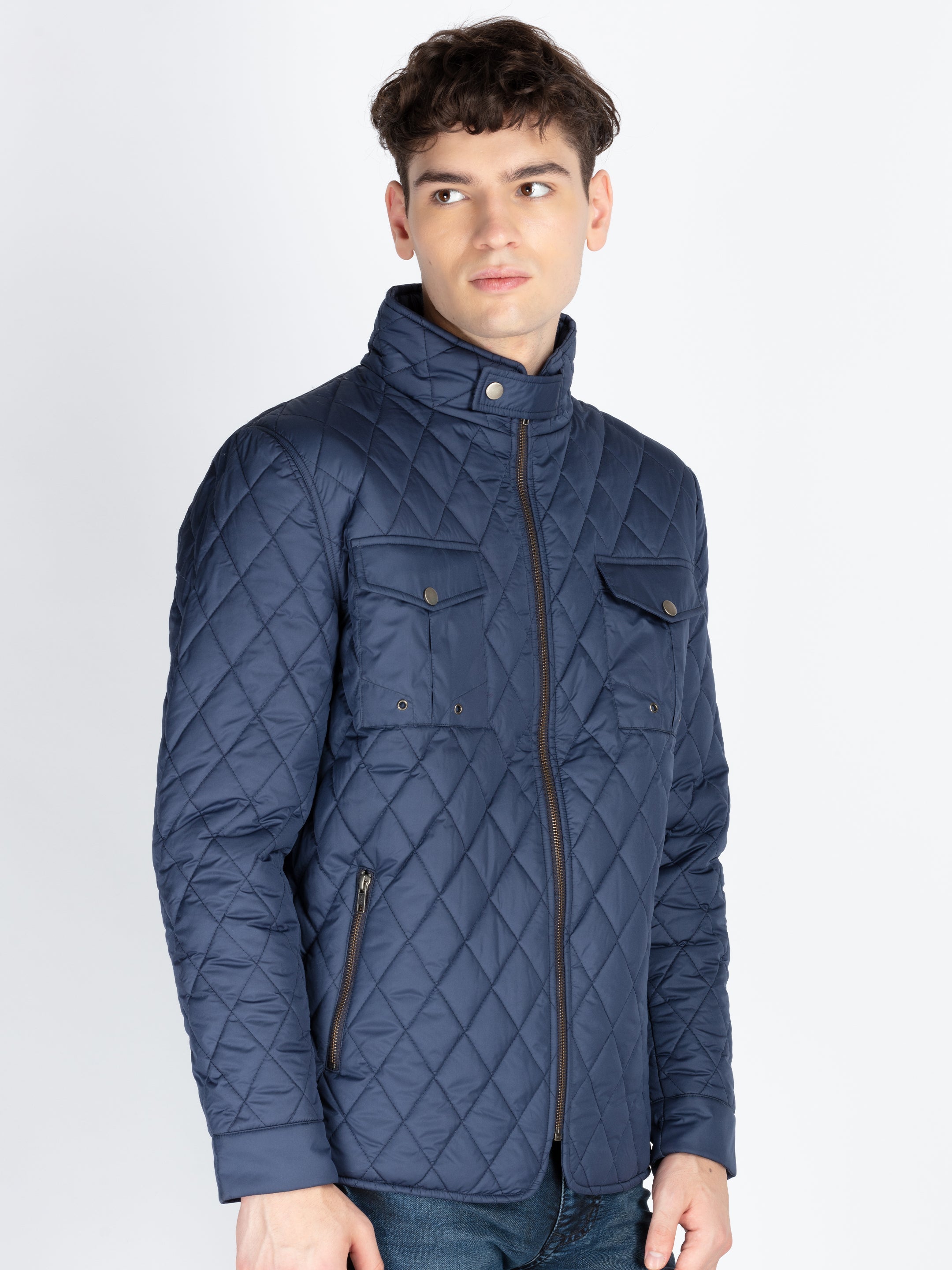 Mens Self Design Quilted Jacket Secondary image