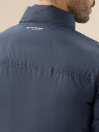 Men's Solid Full Sleeve Mock Collar Regular Fit Reversible Jacket