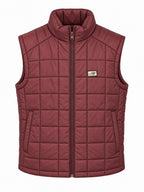 Men's Solid Mock Collar Sleeveless Regular Fit Quilted Jacket