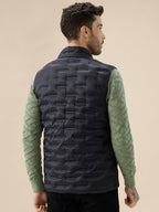 Men's Solid Quilted Mock Collar Sleeveless Regular Fit Puffer Jacket