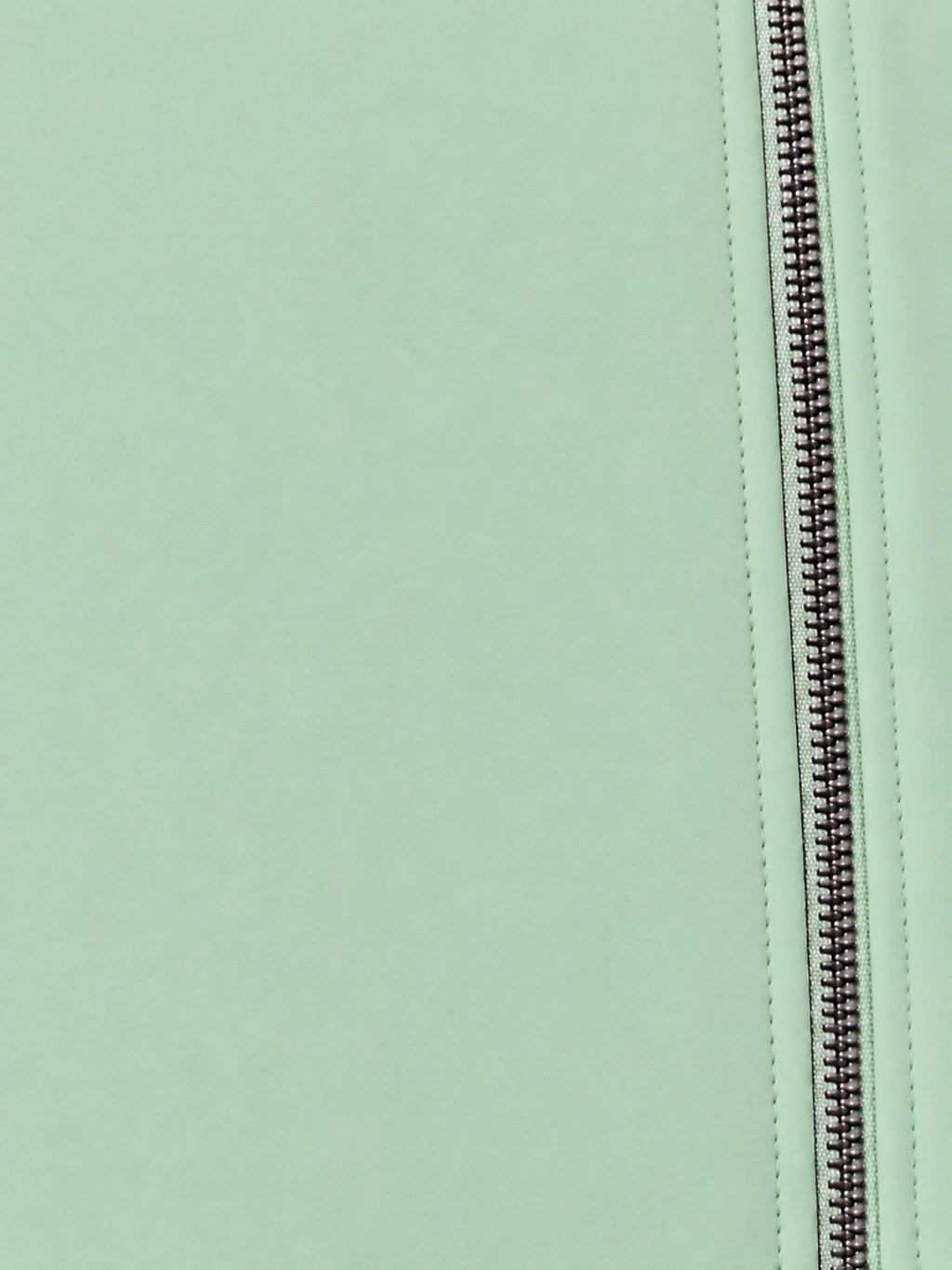 Sage Green High-Neck Zip-Up Jacket