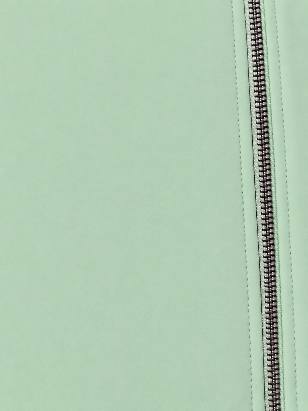 Sage Green High-Neck Zip-Up Jacket