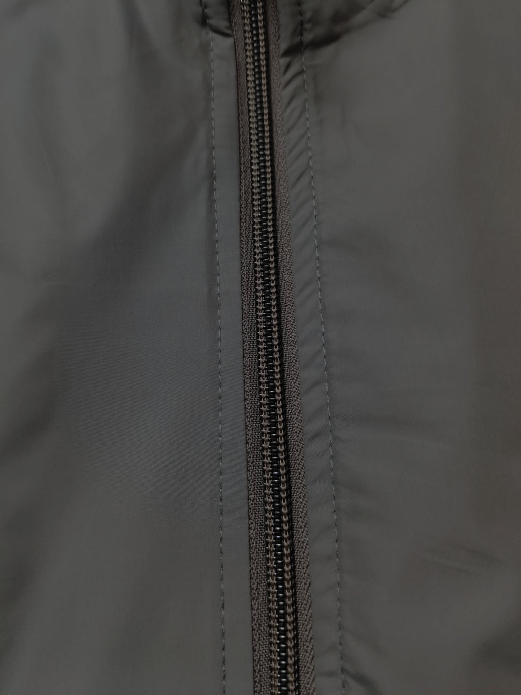 Brown Striped Cuff Zip-Up Jacket