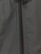 Brown Striped Cuff Zip-Up Jacket