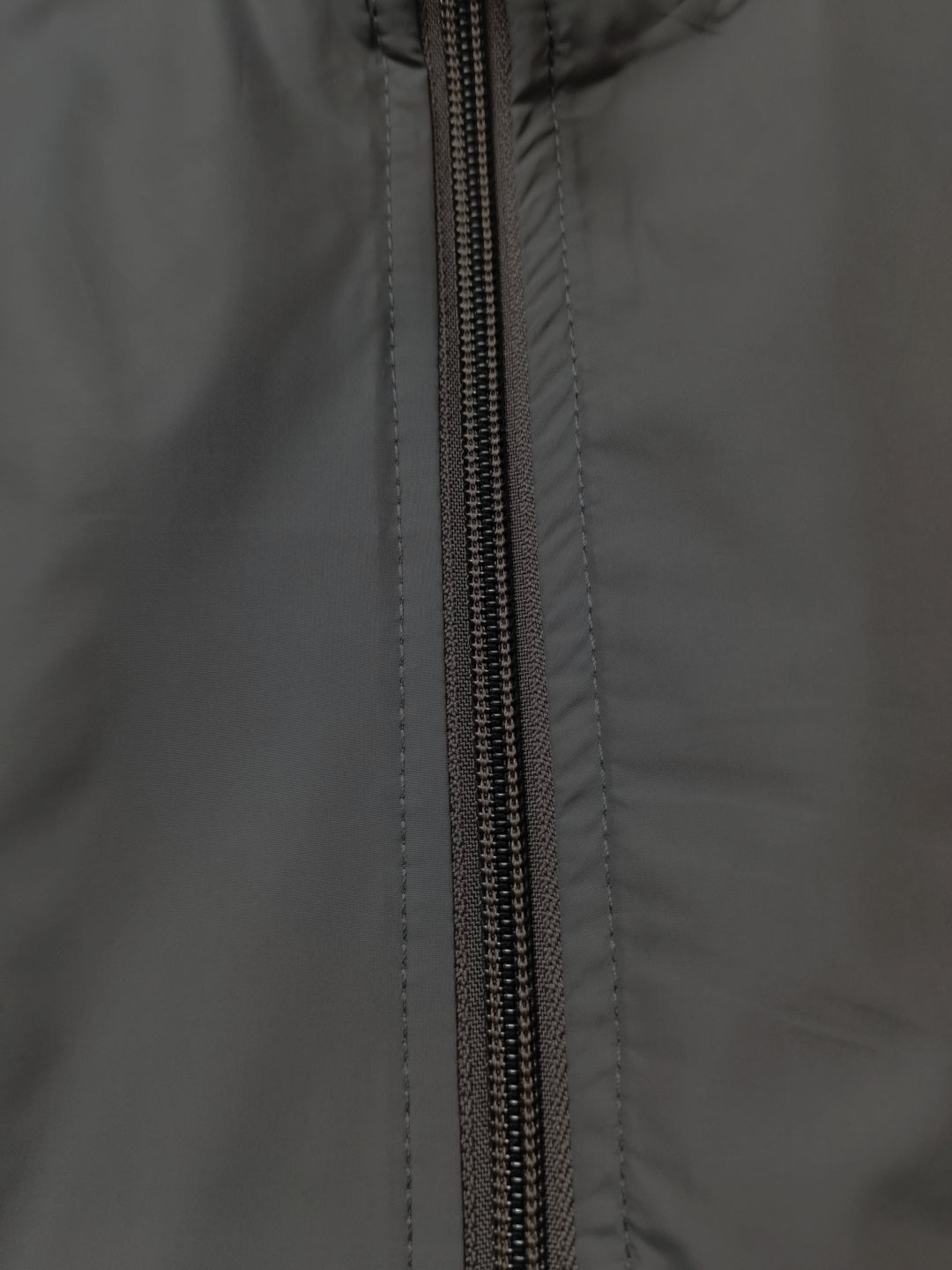 Brown Striped Cuff Zip-Up Jacket