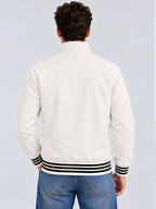 Men’s Solid Stand Collar Full Sleeves Regular Fit Casual Jacket
