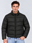 Regular Fit Solid Stand Collar Polyester Jacket