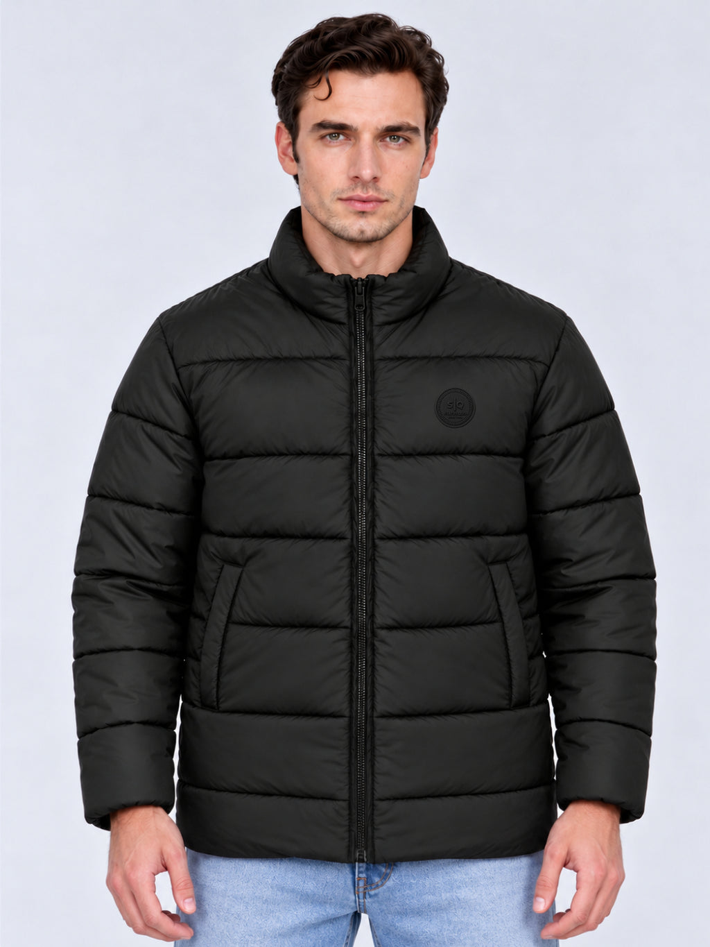 Black Quilted Puffer Jacket