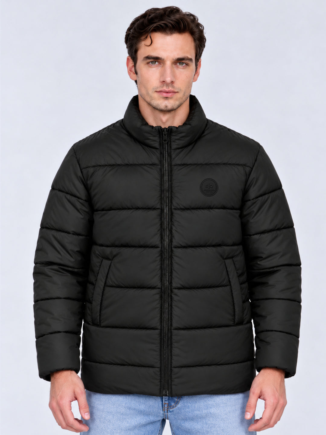 Black Quilted Puffer Jacket