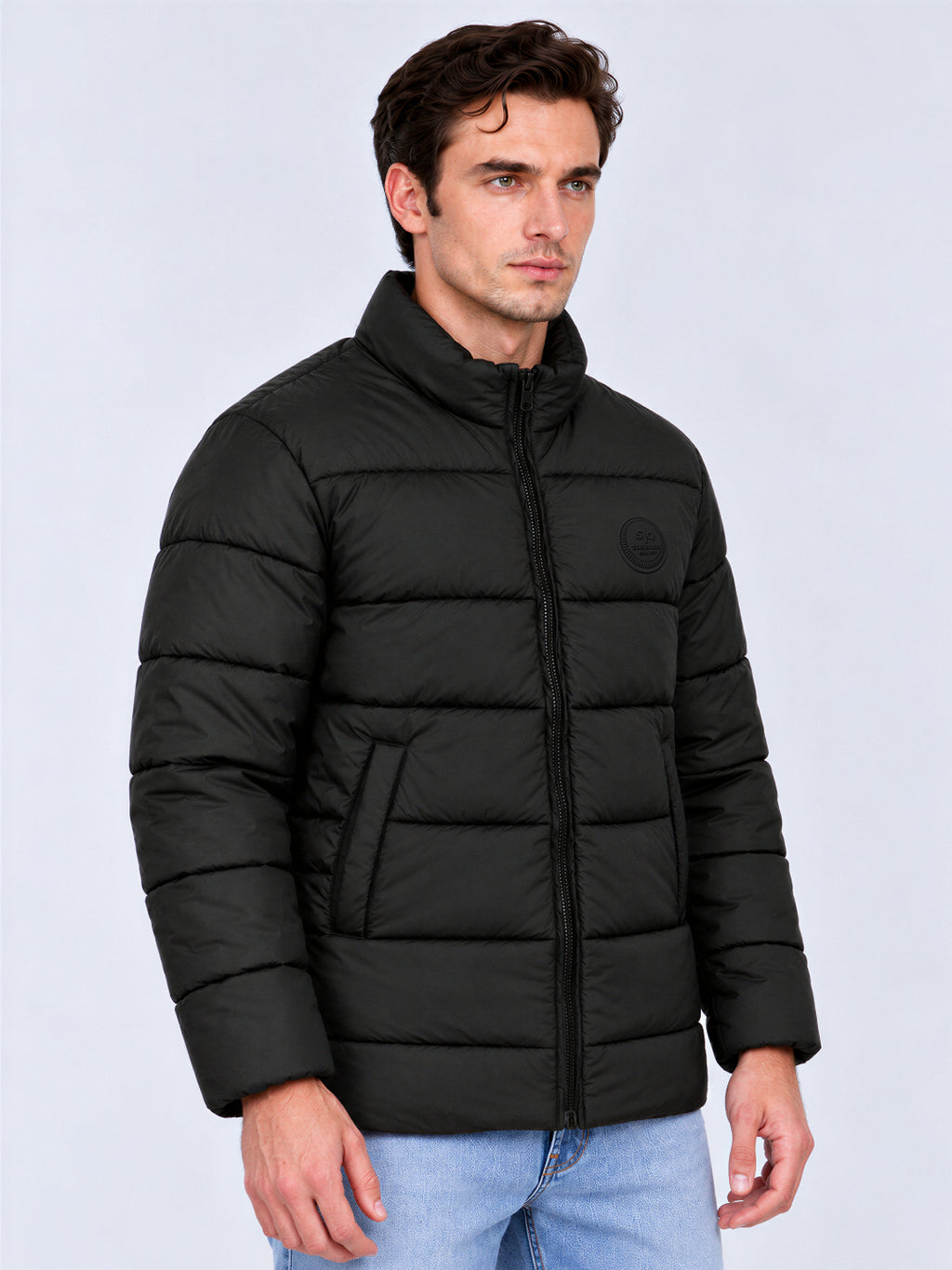 Black Quilted Puffer Jacket