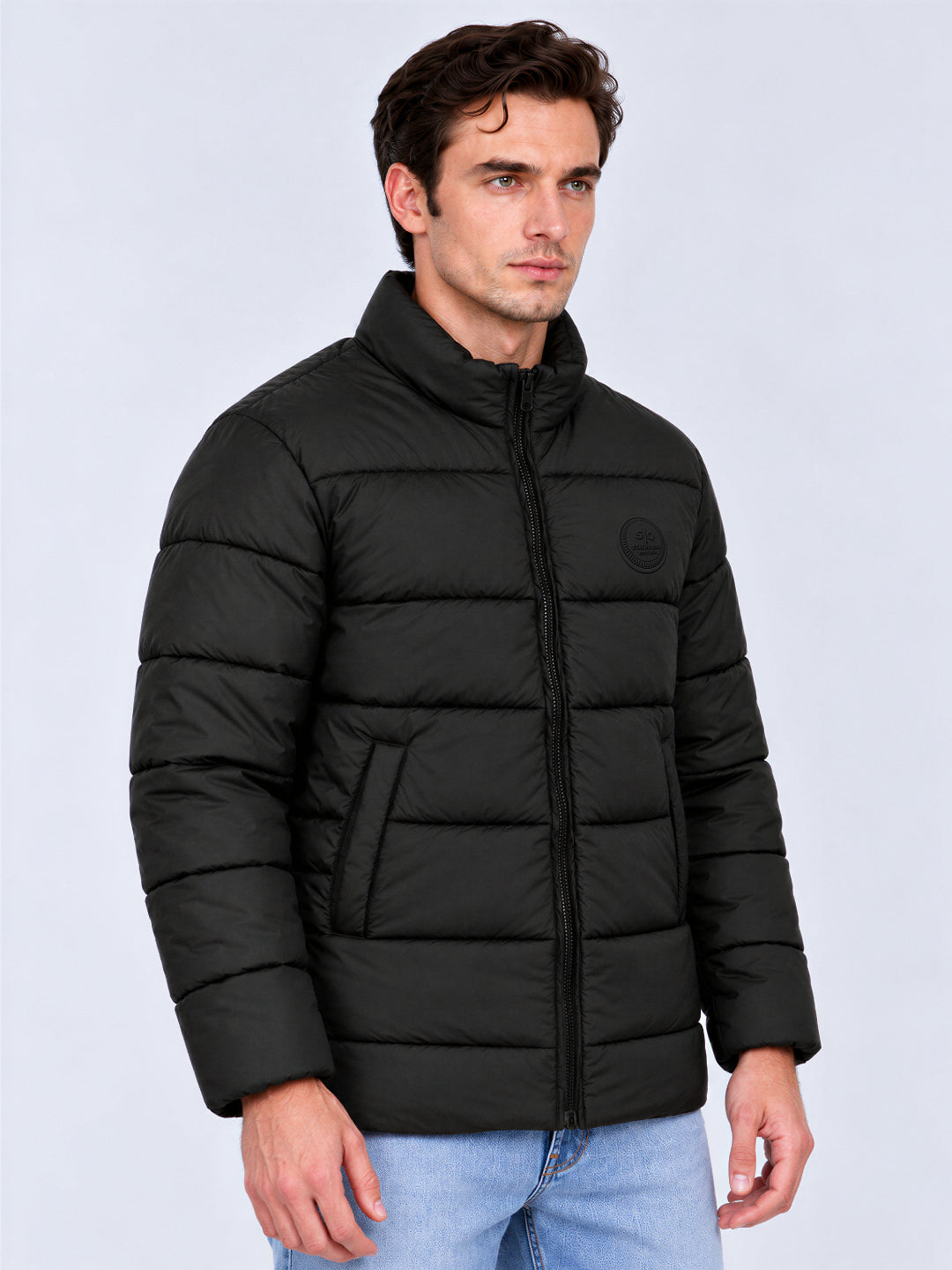 Black Quilted Puffer Jacket