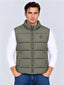 Solid Stand Collar Polyester Sleeveless Regular Fit Jacket
