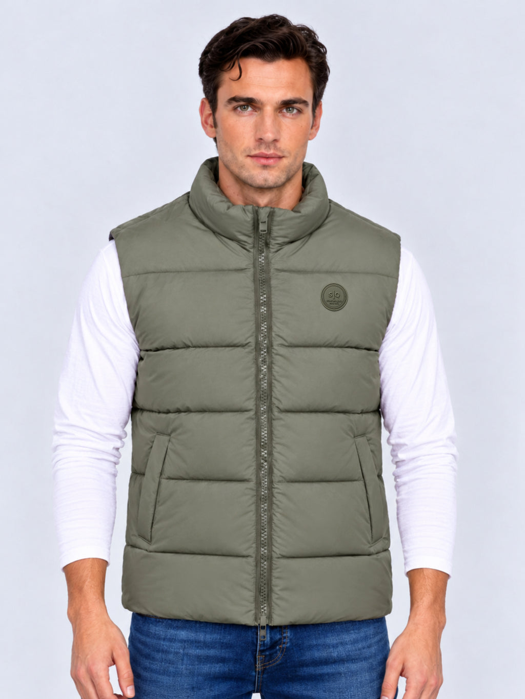 Grass Green Padded Puffer Gilet