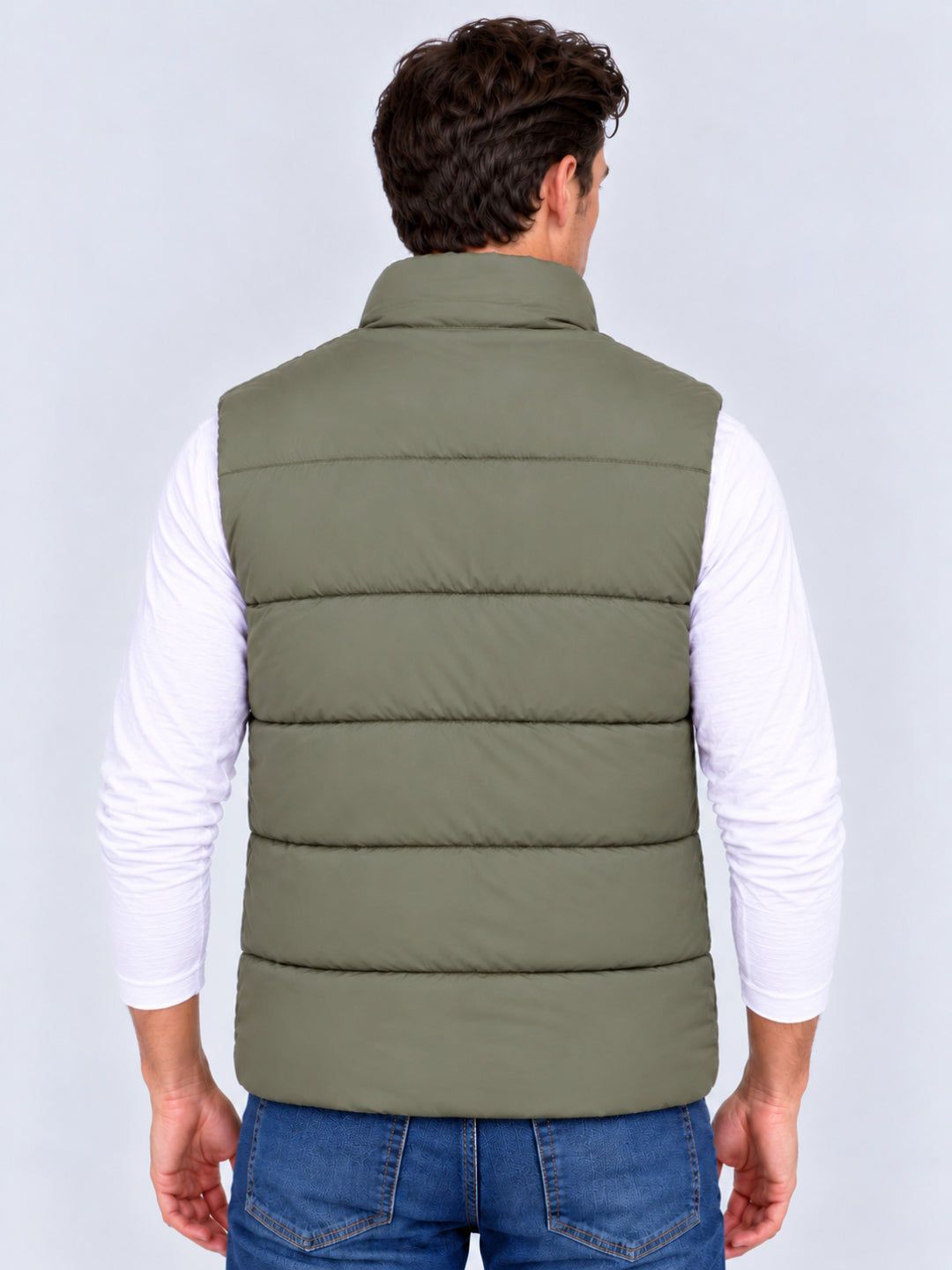 Grass Green Padded Puffer Gilet