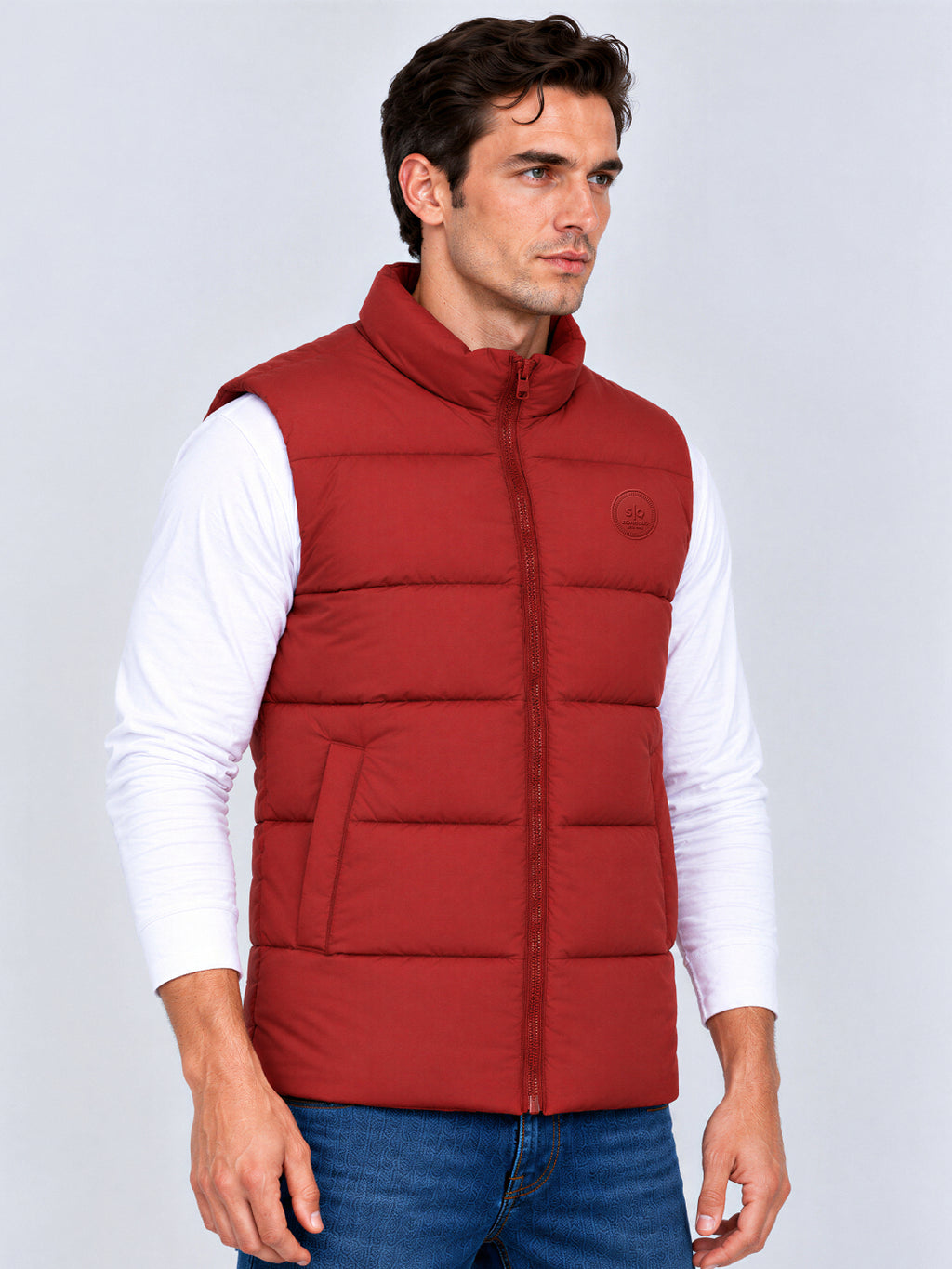 Rust Padded Puffer Gilet