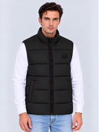 Black Padded Puffer Gilet
