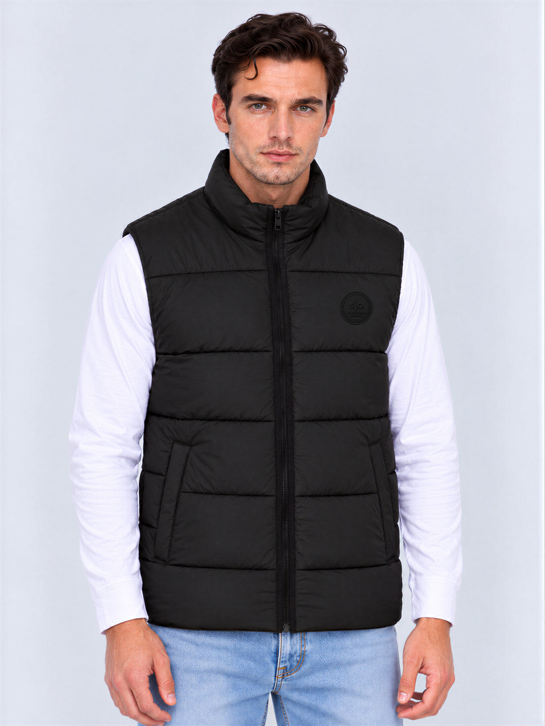 Black Padded Puffer Gilet