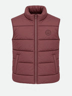 Men's Solid Stand Collar Sleeveless Regular Fit Jacket