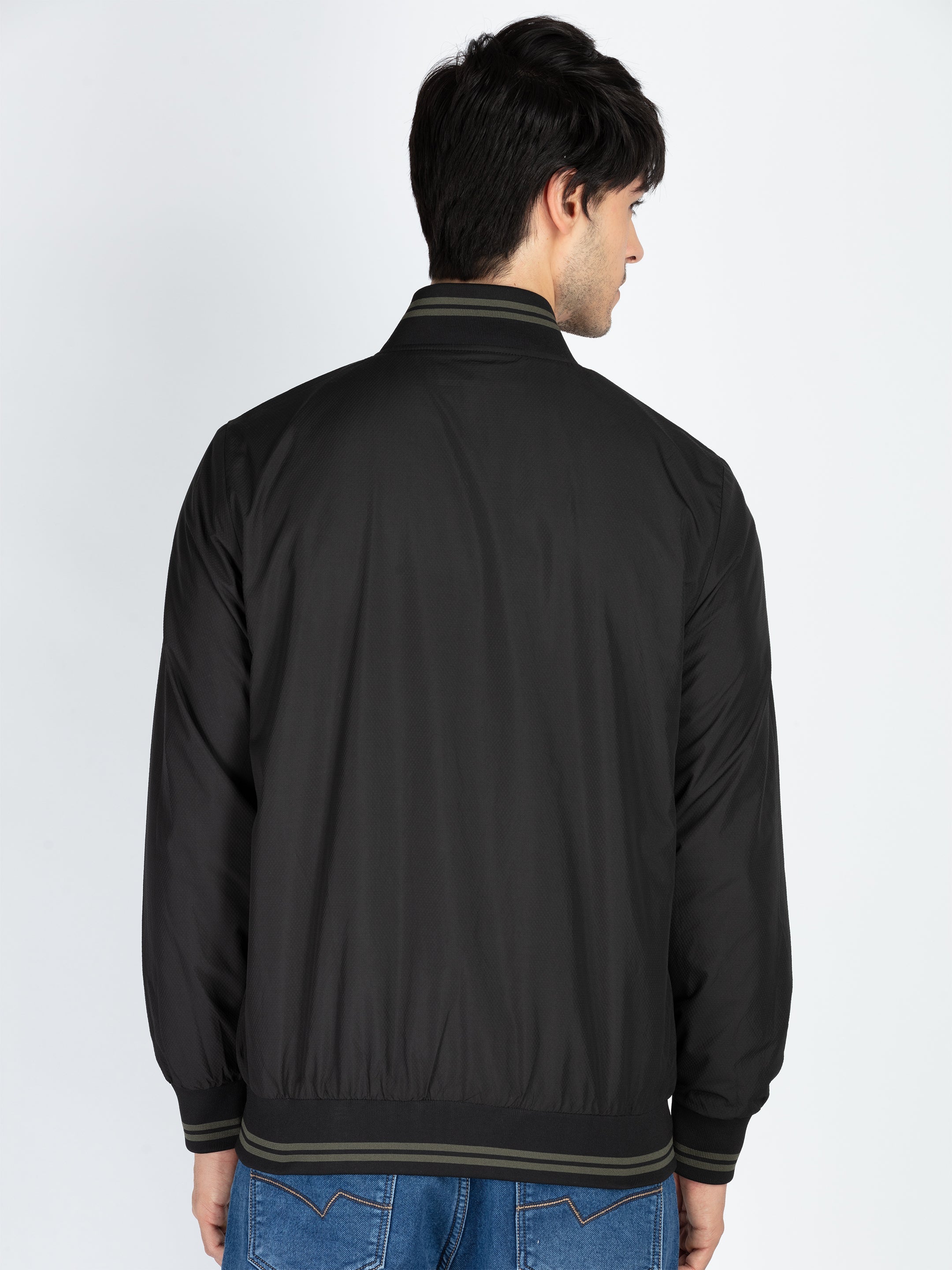 Mens Solid Reversible High Neck Jacket Secondary image
