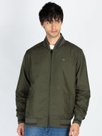 Mens Solid Reversible High Neck Jacket