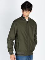 Mens Solid Reversible High Neck Jacket