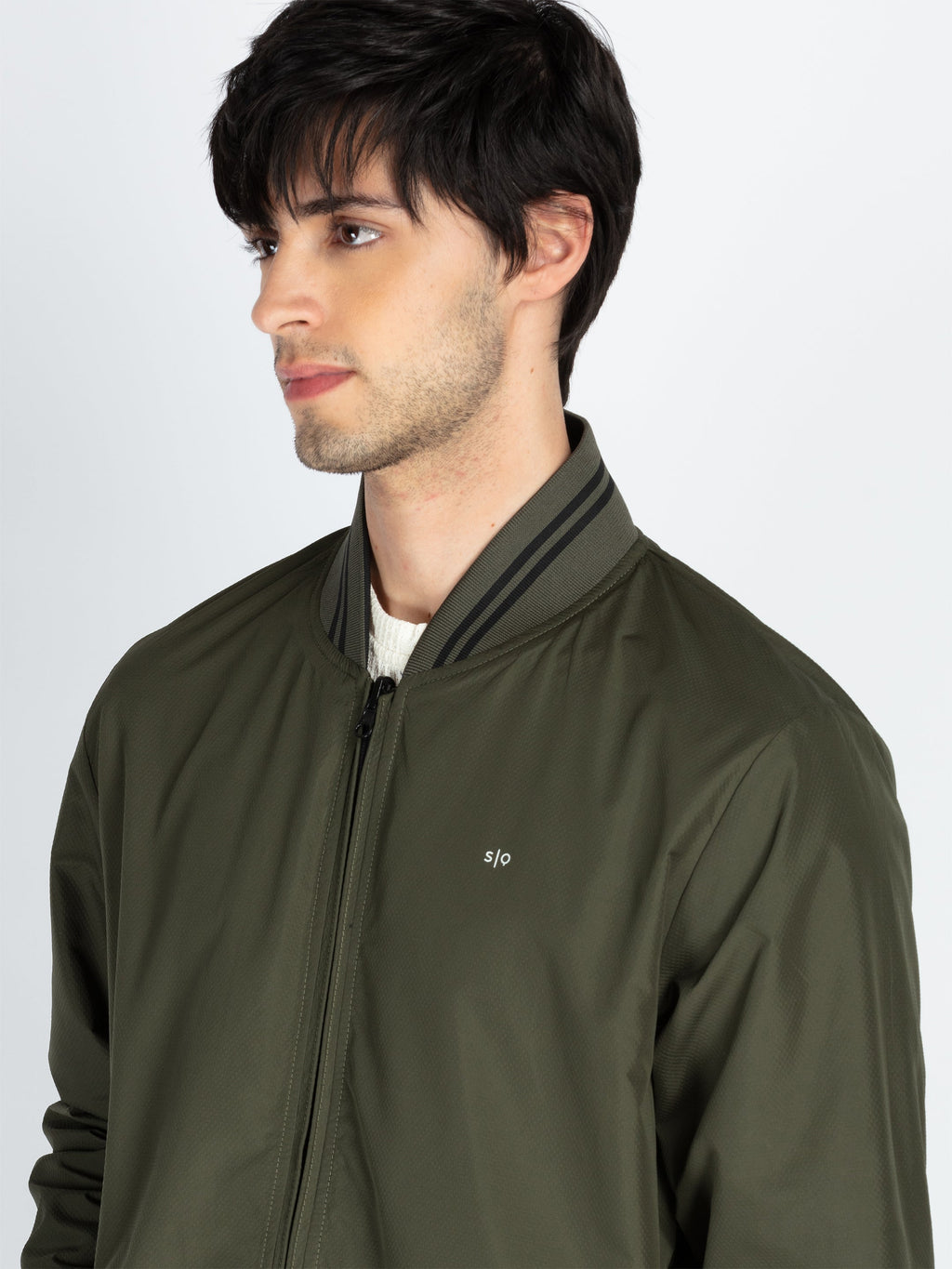 Mens Solid Reversible High Neck Jacket