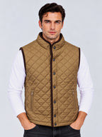 Men's Polyester Stand Collar Sleeveless Regular Fit Jacket