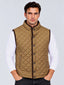 Men's Polyester Stand Collar Sleeveless Regular Fit Jacket