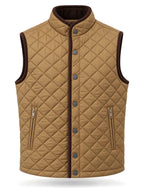 Men's Polyester Stand Collar Sleeveless Regular Fit Jacket