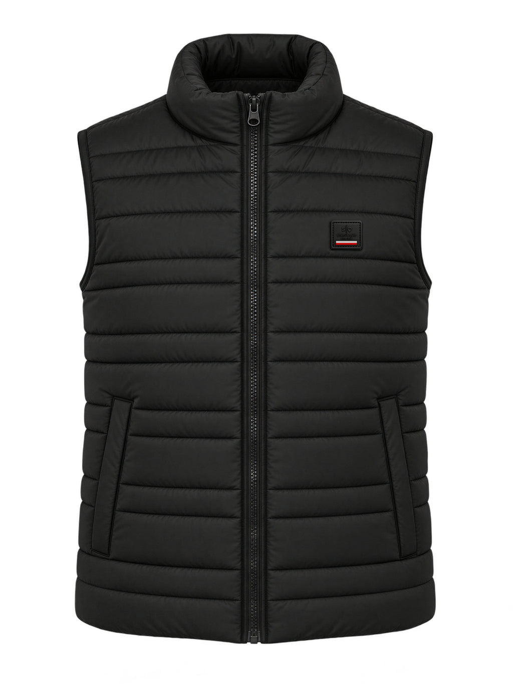 Regular Fit Solid Stand Collar Polyester Jacket