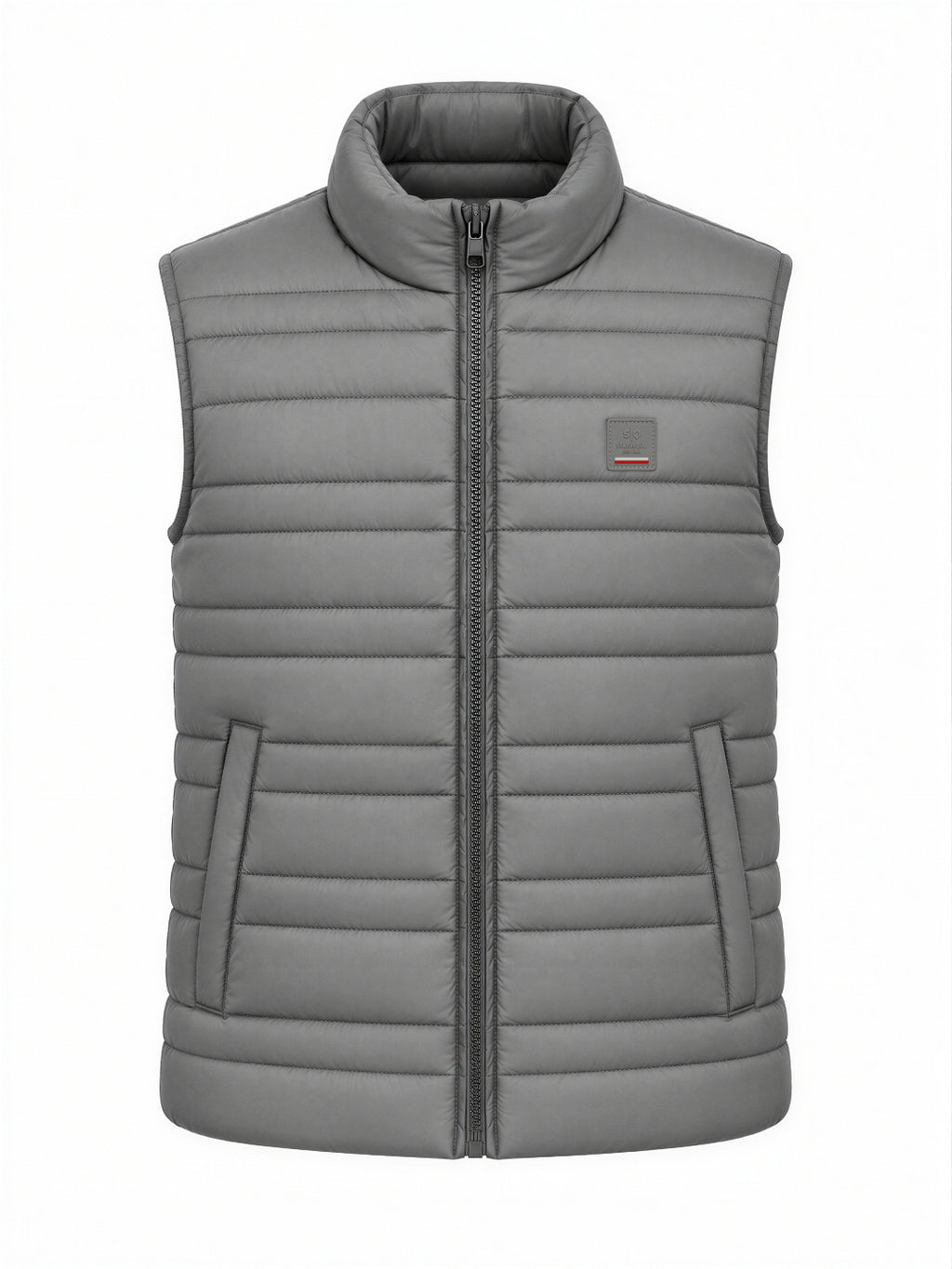 Regular Fit Solid Stand Collar Polyester Jacket