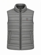 Regular Fit Solid Stand Collar Polyester Jacket