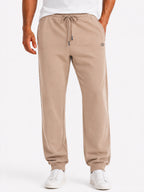 Solid Regular Fit Fleece Jogger with Drawstring Waist