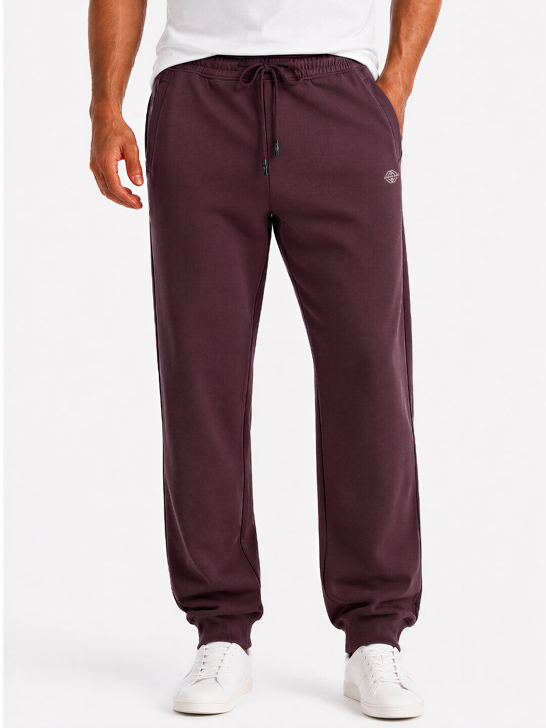 Solid Regular Fit Fleece Jogger with Drawstring Waist