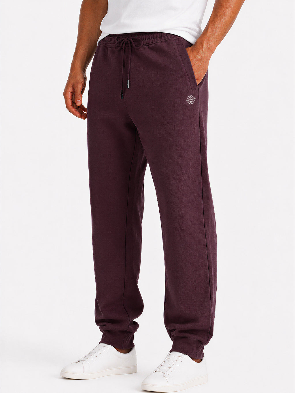 Solid Regular Fit Fleece Jogger with Drawstring Waist