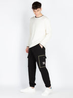 Mens Self Design Joggers
