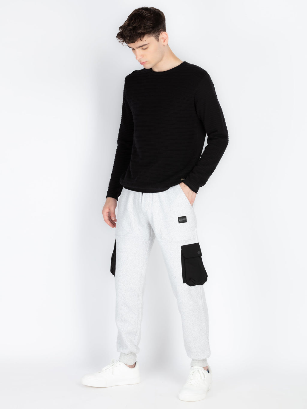 Mens Self Design Joggers