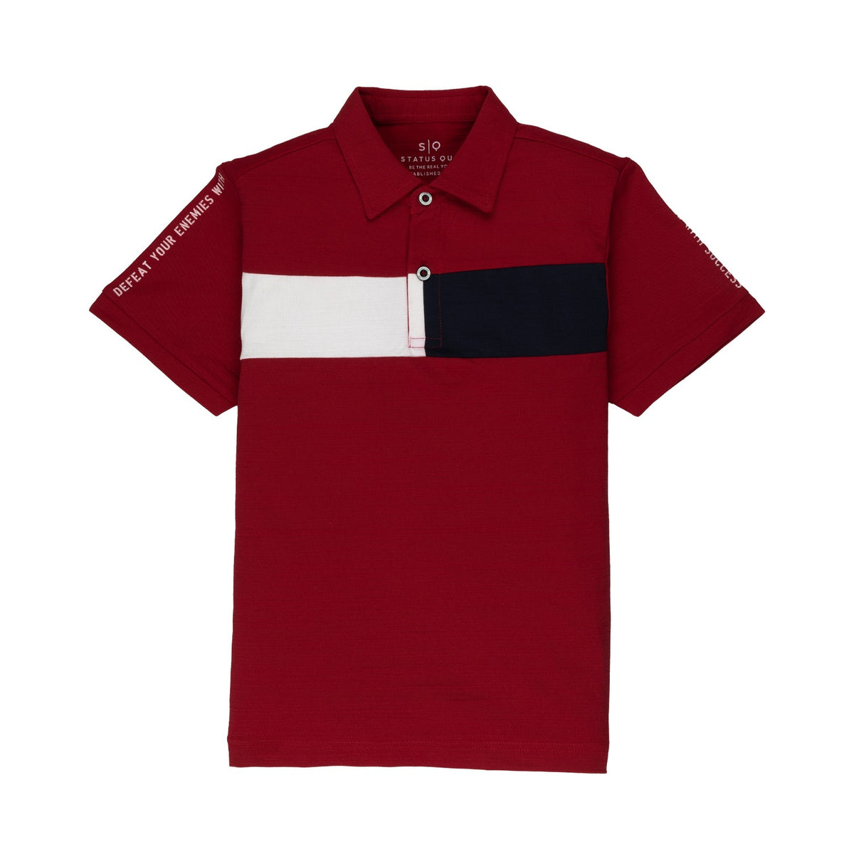 Boys Colourblock Polo T-shirt