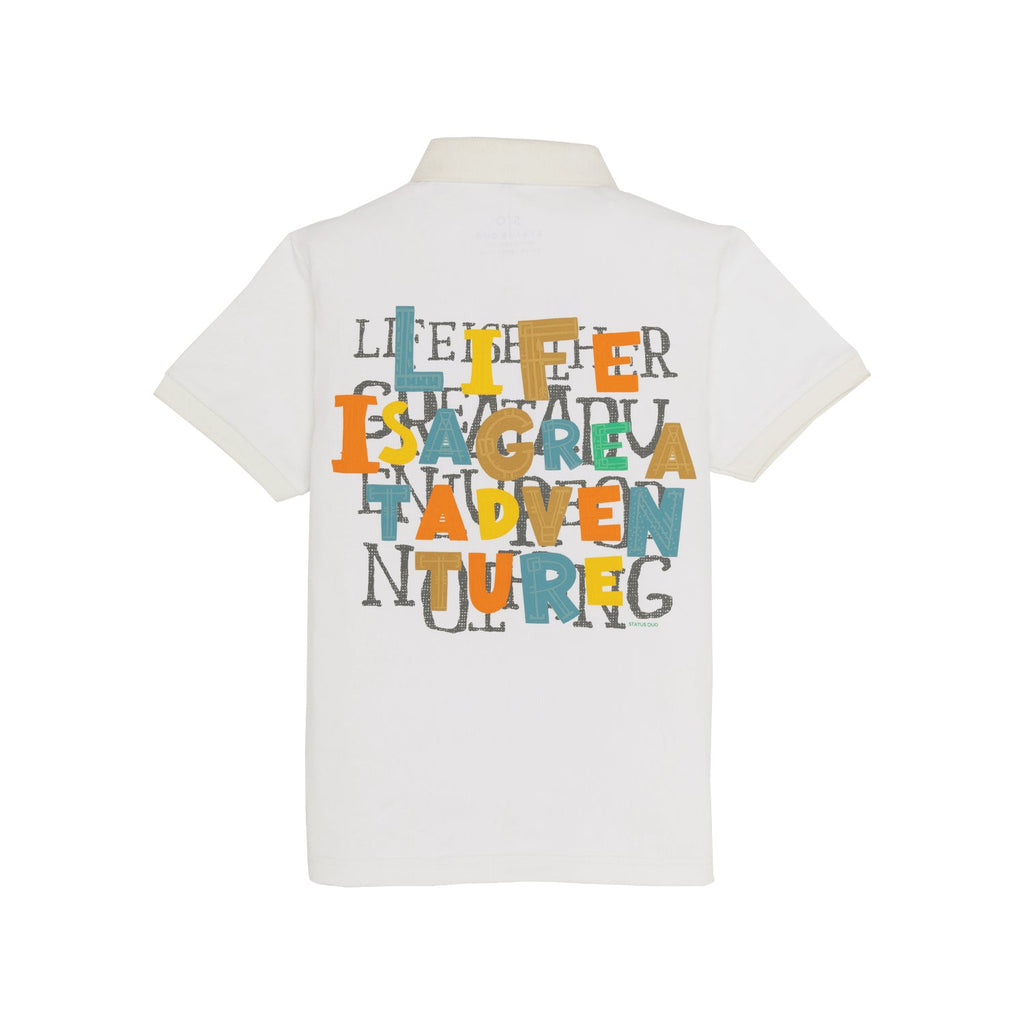 Boys Front & Back Printed Polo T-Shirt