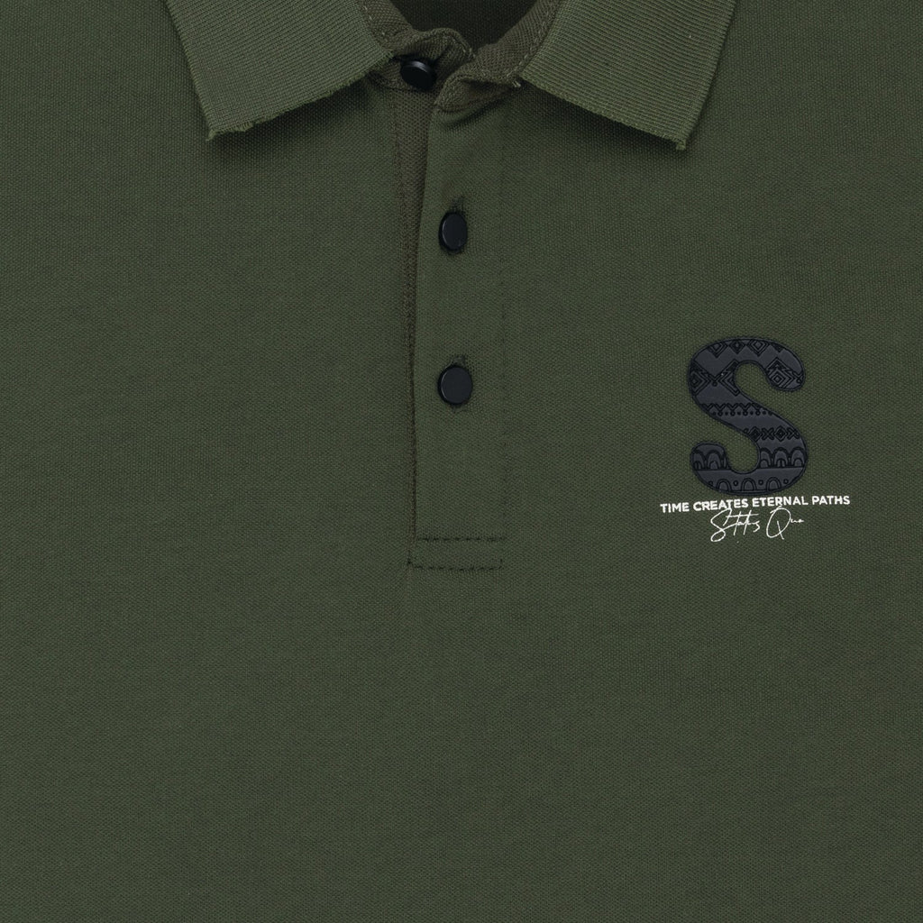 Boys Front & Back Printed Polo T-Shirt
