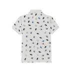 Boys All-Over Tropical Printed Half Sleeves Regular Fit Polo T-Shirt