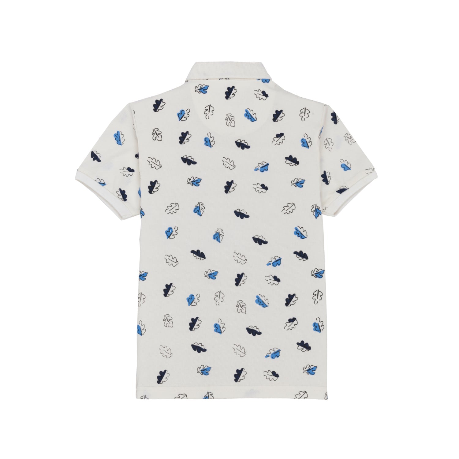 Boys All-Over Tropical Printed Half Sleeves Regular Fit Polo T-Shirt